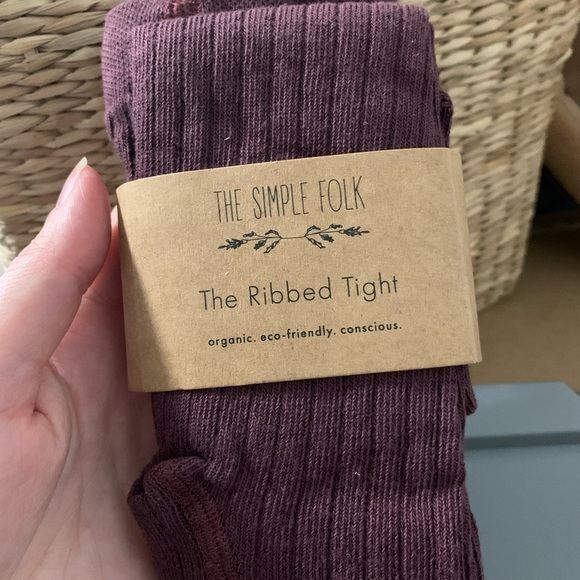 The Simple Folk baby ribbed tights 12-24m - Picture 3 of 4
